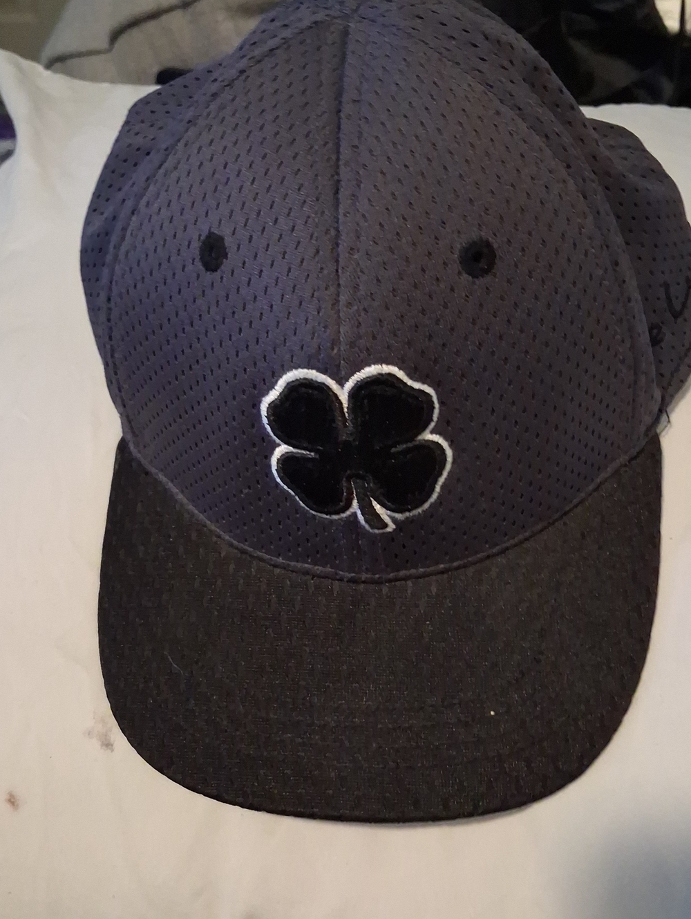 Toddler Gray and Black Clover 2 Patch Baseball Hat